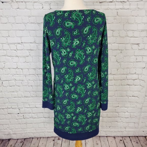 MICHAEL Michael Kors Navy Green Paisley Dress S NW - Picture 4 of 5